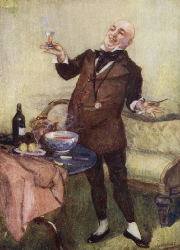 El Sr. Micawber en su elemento de Leonard Raven-Hill