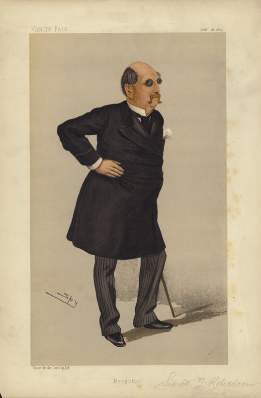 Sir William Tindal Robertson, Brighton, caricatura de Vanity Fair de Leslie Matthew Ward