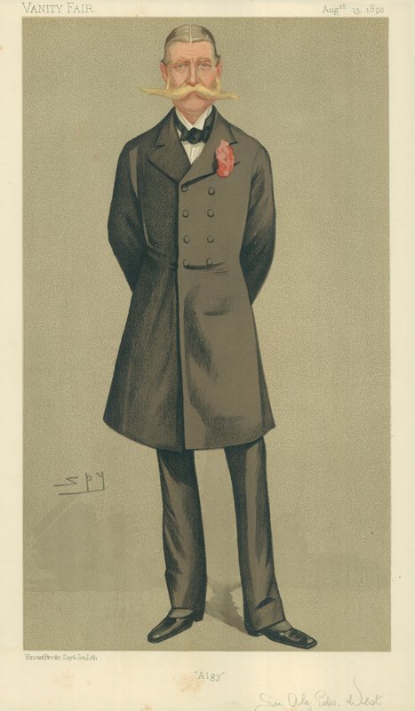 Coronel William Cornwallis West, Algy, 13 de agosto de 1892, caricatura de Vanity Fair de Leslie Matthew Ward