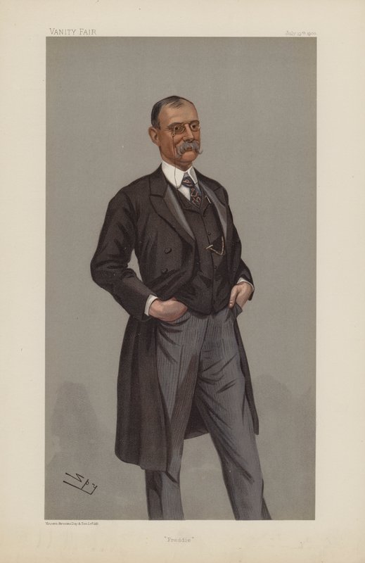 Frederick Treves, Freddie, 19 de julio de 1900, caricatura de Vanity Fair (cromolitografía) de Leslie Matthew Ward