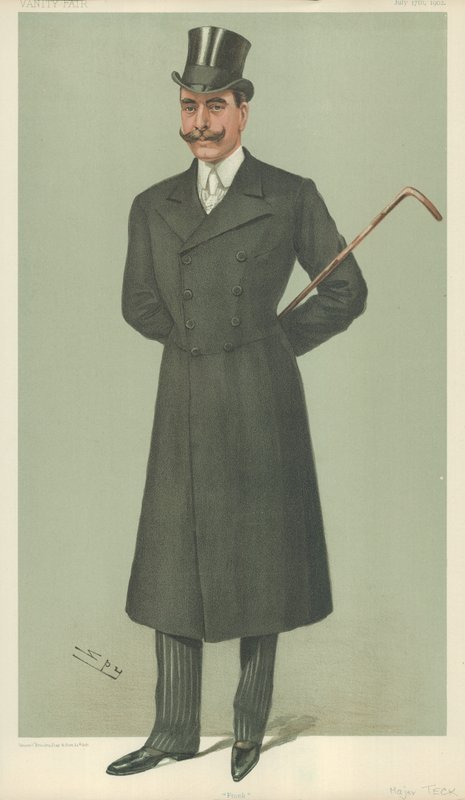HSH El Duque de Teck, Frank, 17 de julio de 1902, caricatura de Vanity Fair de Leslie Matthew Ward