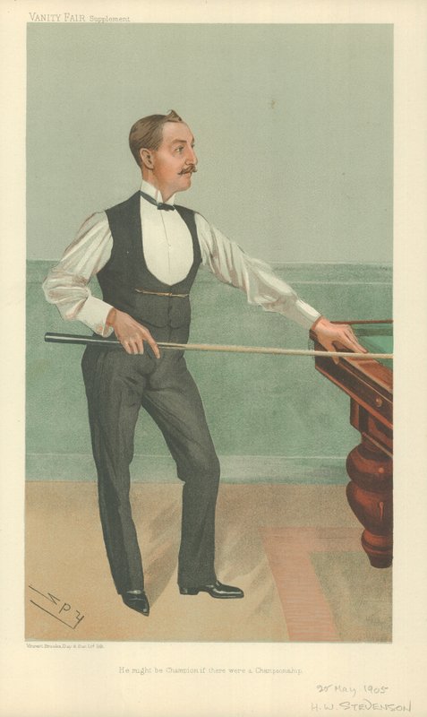 Harry W Stevenson, Podría ser campeón si hubiera un campeonato, 25 de mayo de 1905, caricatura de Vanity Fair de Leslie Matthew Ward