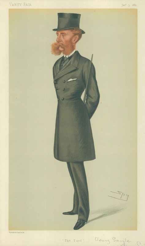Lord Dorchester, The Turf, 24 de marzo de 1877, caricatura de Vanity Fair de Leslie Matthew Ward