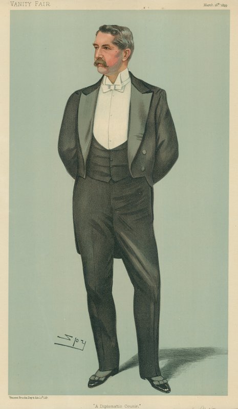 Sr. Henry White, un primo diplomático, 2 de marzo de 1899, caricatura de Vanity Fair de Leslie Matthew Ward