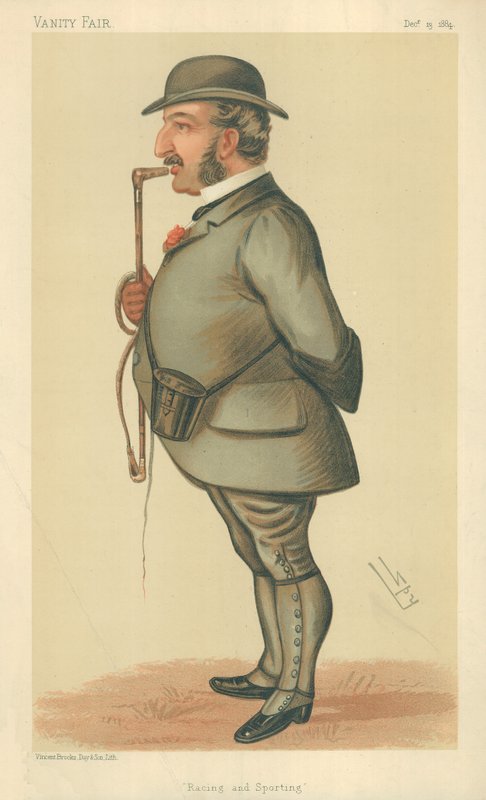 Sr. Leopold de Rothschild, Carreras y deportes, 13 de diciembre de 1884, caricatura de Vanity Fair de Leslie Matthew Ward