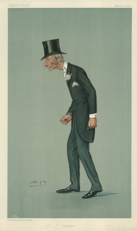 Sr. Percy Melville Thornton, Clapham, 22 de Marzo de 1900, caricatura de Vanity Fair de Leslie Matthew Ward