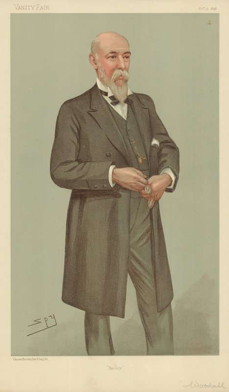 Sr. William Woodall, Hanley, 15 de octubre de 1896, caricatura de Vanity Fair de Leslie Matthew Ward