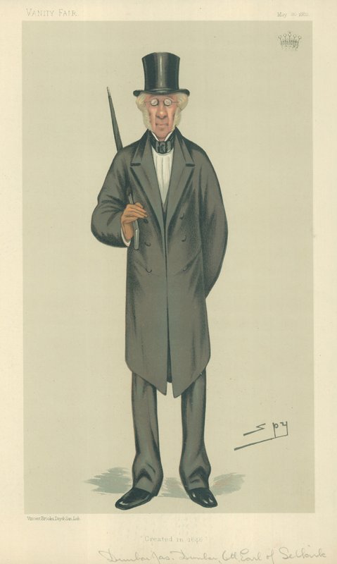 El Conde de Selkirk, creado en 1646, 20 de mayo de 1882, caricatura de Vanity Fair de Leslie Matthew Ward