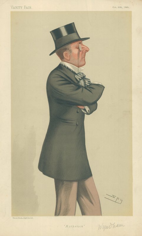 El Honorable Percy Scawen Wyndham, Estética, 30 de octubre de 1880, caricatura de Vanity Fair de Leslie Matthew Ward