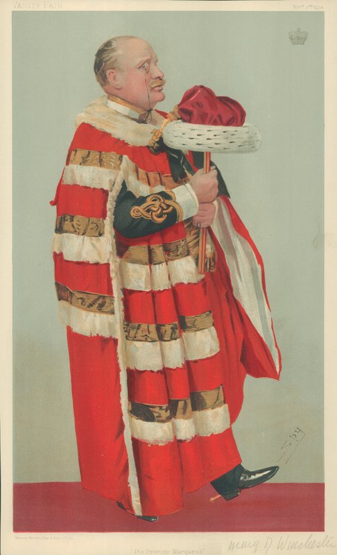 El Marqués de Winchester, El primer Marqués, 3 de noviembre de 1904, caricatura de Vanity Fair de Leslie Matthew Ward
