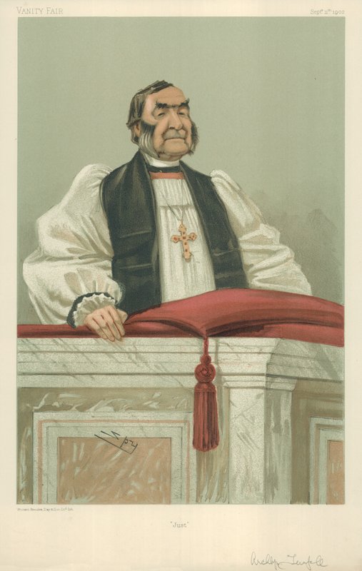 El reverendo Frederick Temple, el arzobispo de Canterbury, Vanity Fair, 11 de septiembre de 1902 de Leslie Matthew Ward