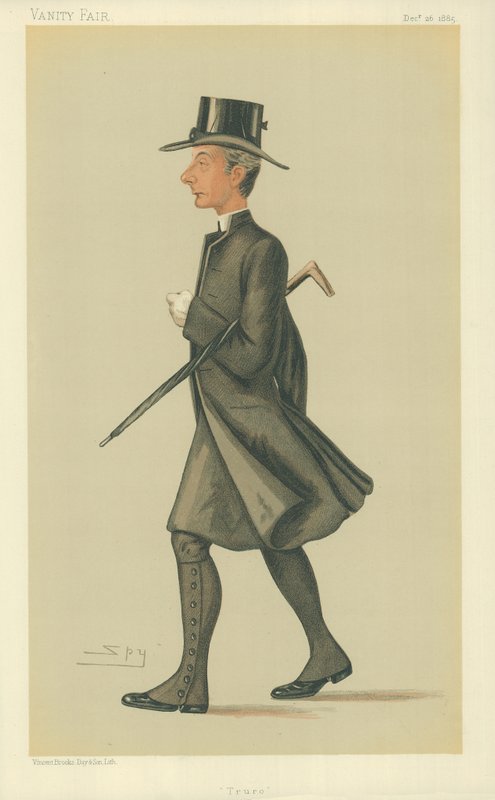 El Reverendo George Howard Wilkinson, Obispo de Truro, Truro, 26 de diciembre de 1885, caricatura de Vanity Fair de Leslie Matthew Ward