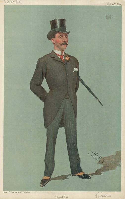 Vizconde Valentia, Ciudad de Oxford, 14 de septiembre de 1899, caricatura de Vanity Fair de Leslie Matthew Ward
