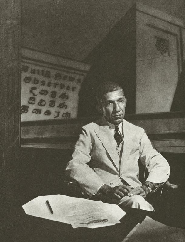 D R Wijewardene, Esq (foto b/n) de Lionel Wendt