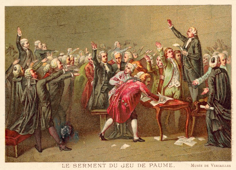 El Juramento del Juego de Pelota, Revolución Francesa, 20 de junio de 1789 de Louis Charles Auguste Couder