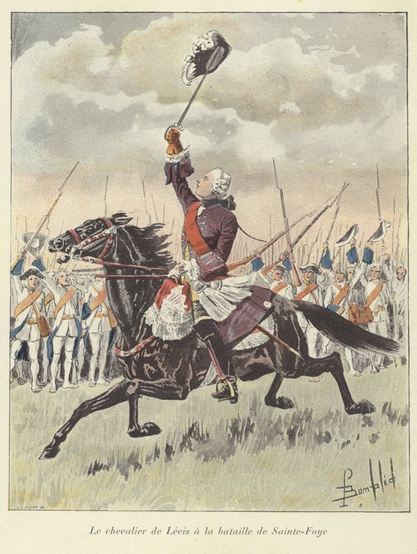El caballero de Levis en la batalla de Sainte-Foy, Quebec de Louis Charles Bombled