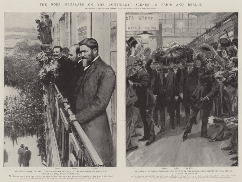 Los Generales Bóers en el Continente, Escenas en París y Berlín de Louis Remy Sabattier