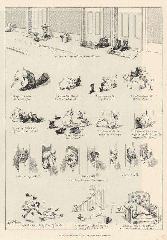 Botas en el Cisne; o, Nada como el cuero de Louis Wain