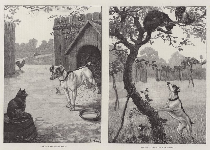 Gatos y perros de Louis Wain