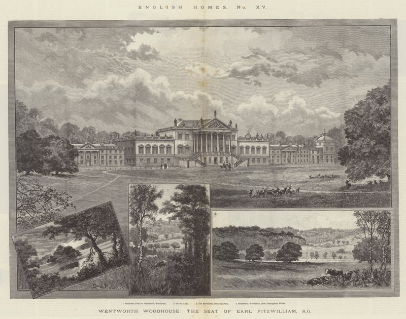 Wentworth Woodhouse, la residencia del conde Fitzwilliam, KG de Louis Wain