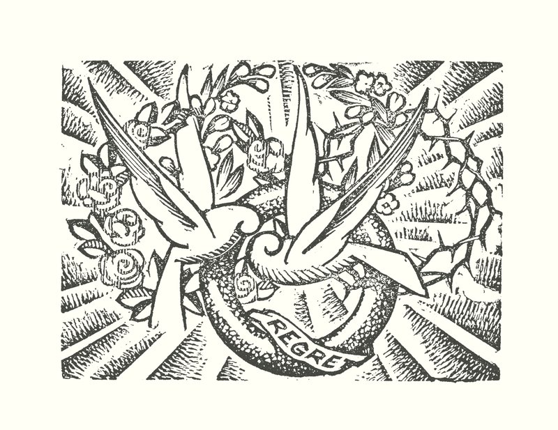 Ilustración del título de Madame Bovary de Gustave Flaubert (xilografía) de Louis Claudel