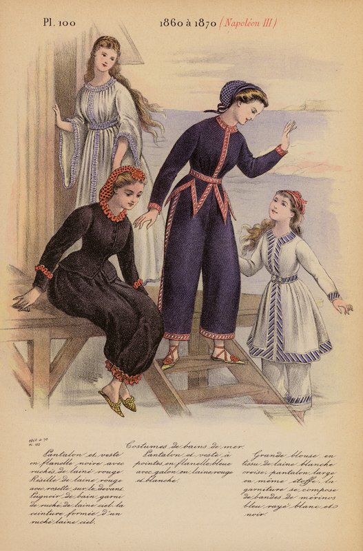 Moda francesa: 1860 a 1870, Napoleón III (litografía en color) de Louis Colas