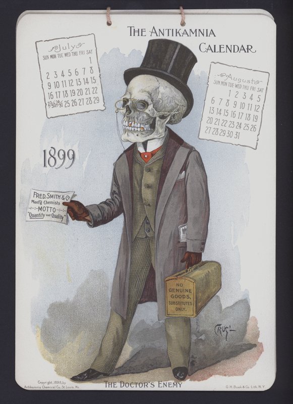 Ilustración para el Calendario Antikamnia, 1899 de Louis Crucius or Crusuius