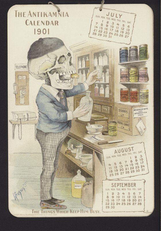 Ilustración para el Calendario Antikamnia, 1901 de Louis Crucius or Crusuius