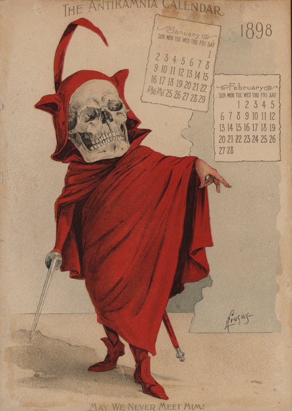 Mefistófeles, Ilustración para el Calendario Antikamnia de Louis Crucius or Crusuius