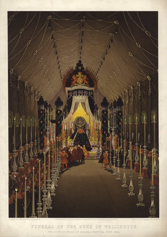 Funeral del Duque de Wellington, la exposición en Chelsea Hospital, noviembre de 1852 de Louis Haghe