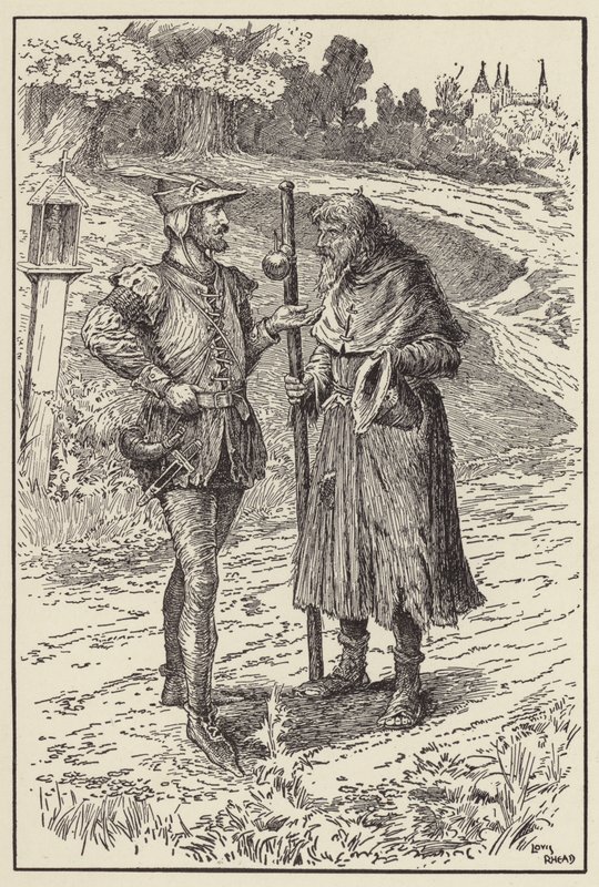 Ven, cambia tu ropa por la mía, anciano de Louis John Rhead