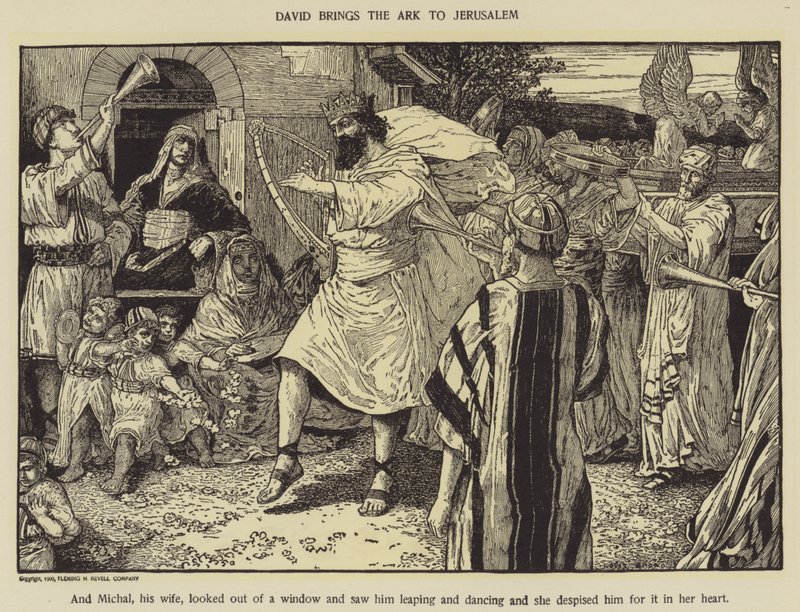 David lleva el Arca a Jerusalén de Louis John Rhead