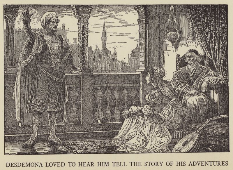 A Desdémona le encantaba escucharle contar la historia de sus aventuras de Louis John Rhead