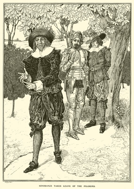 La ignorancia se despide de los peregrinos de Louis John Rhead
