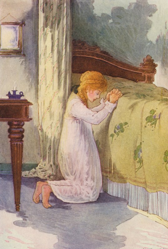 Ilustración para Heidi de Johanna Spyri (litografía en color) de Louis John Rhead