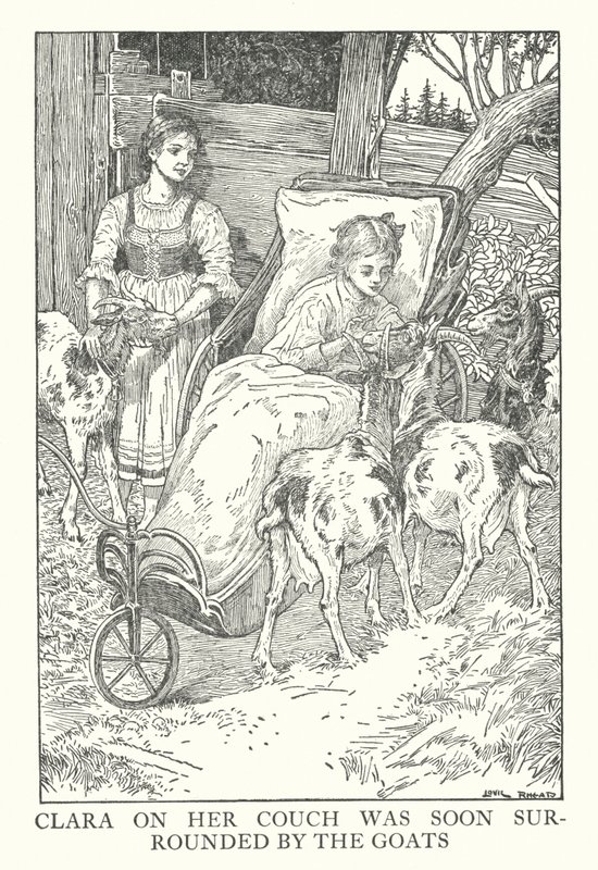 Ilustración para Heidi de Johanna Spyri (litografía) de Louis John Rhead