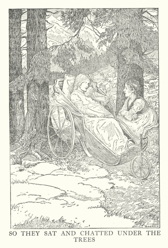 Ilustración para Heidi de Johanna Spyri (litografía) de Louis John Rhead