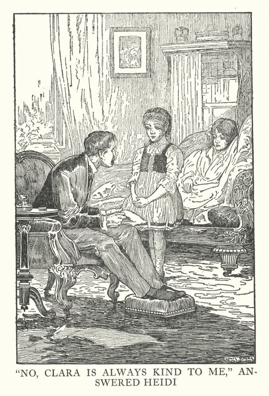 Ilustración para Heidi de Johanna Spyri (litografía) de Louis John Rhead