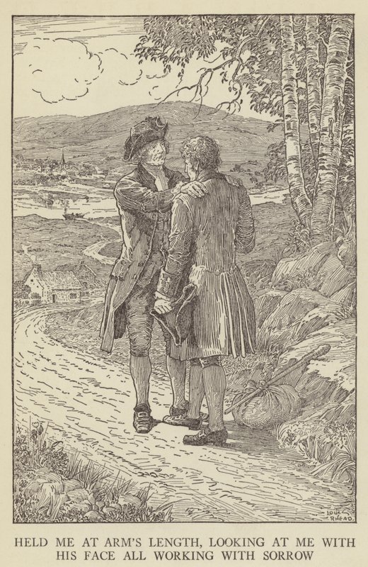 Ilustración de Secuestrado por Robert Louis Stevenson de Louis John Rhead