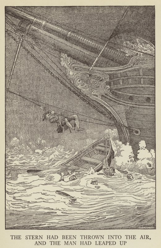 Ilustración de Secuestrado por Robert Louis Stevenson de Louis John Rhead
