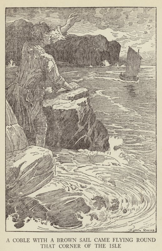 Ilustración de Secuestrado por Robert Louis Stevenson de Louis John Rhead