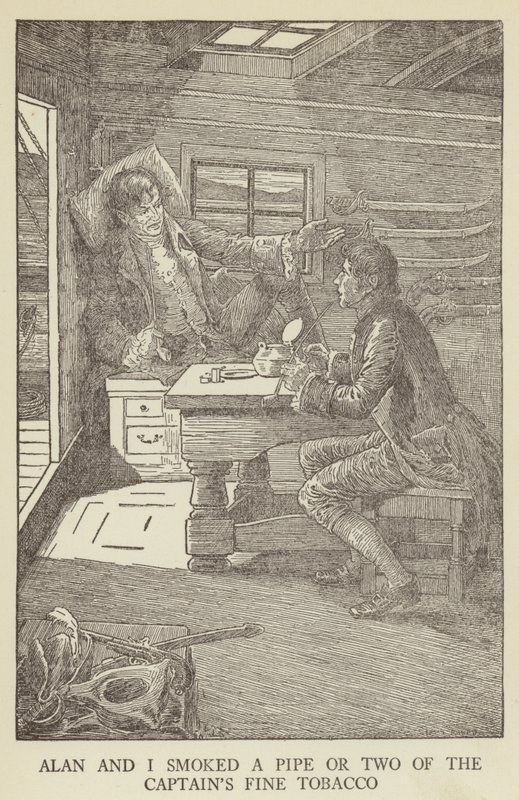 Ilustración de Secuestrado por Robert Louis Stevenson de Louis John Rhead