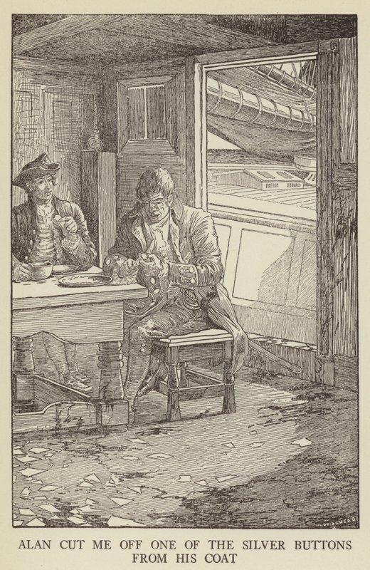 Ilustración de Secuestrado por Robert Louis Stevenson de Louis John Rhead
