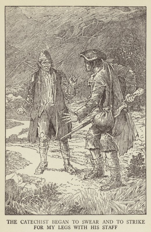 Ilustración de Secuestrado por Robert Louis Stevenson de Louis John Rhead