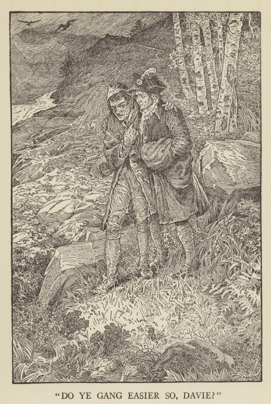 Ilustración de Secuestrado por Robert Louis Stevenson de Louis John Rhead