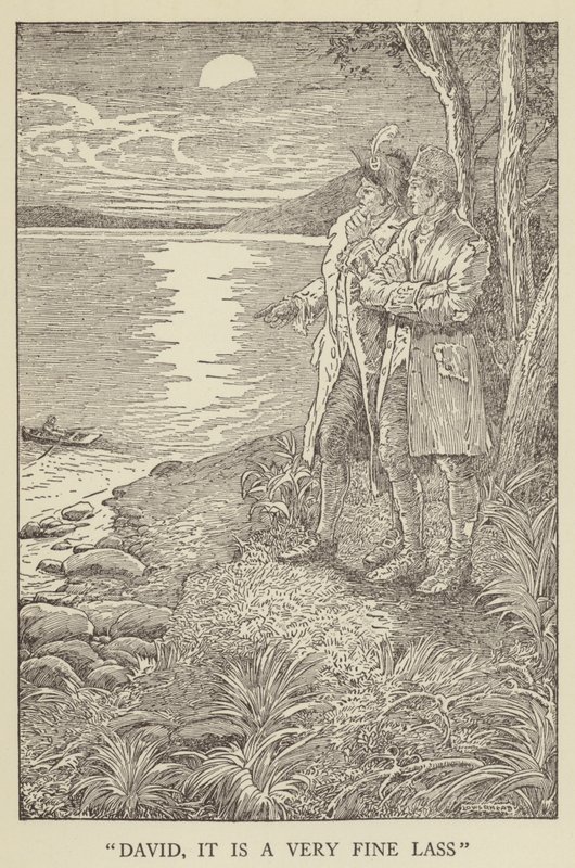 Ilustración de Secuestrado por Robert Louis Stevenson de Louis John Rhead