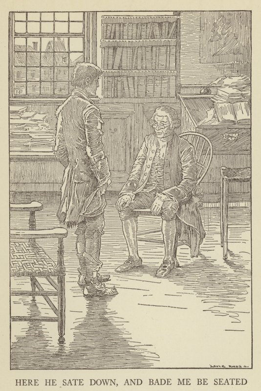 Ilustración de Secuestrado por Robert Louis Stevenson de Louis John Rhead