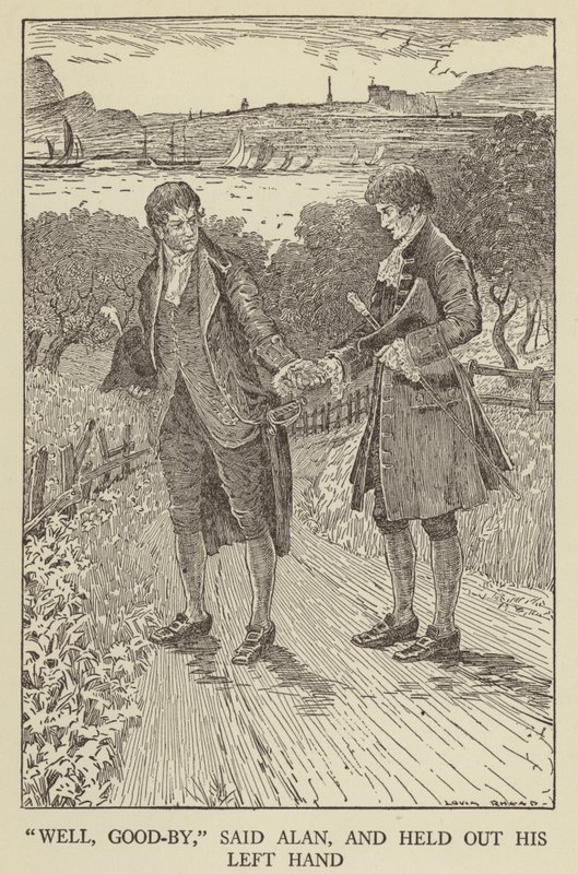 Ilustración de Secuestrado por Robert Louis Stevenson de Louis John Rhead