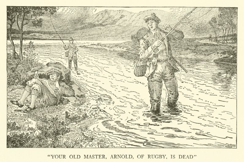 Ilustración para los Días de Escuela de Tom Brown de Louis John Rhead