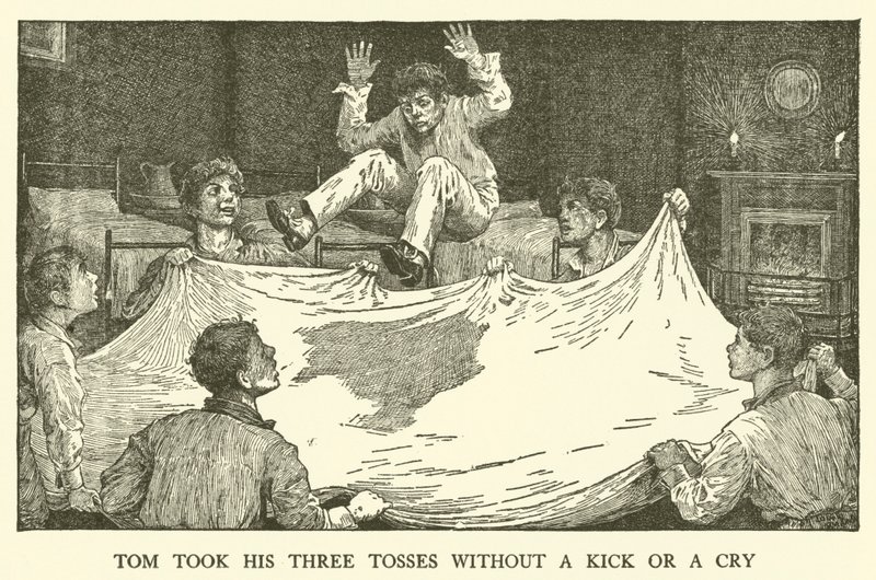 Ilustración para los Días de Escuela de Tom Brown de Louis John Rhead